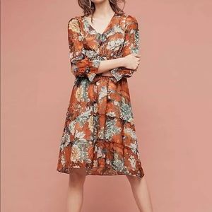 Anthropologie Hemant Nandita Zeri Peasant Dress